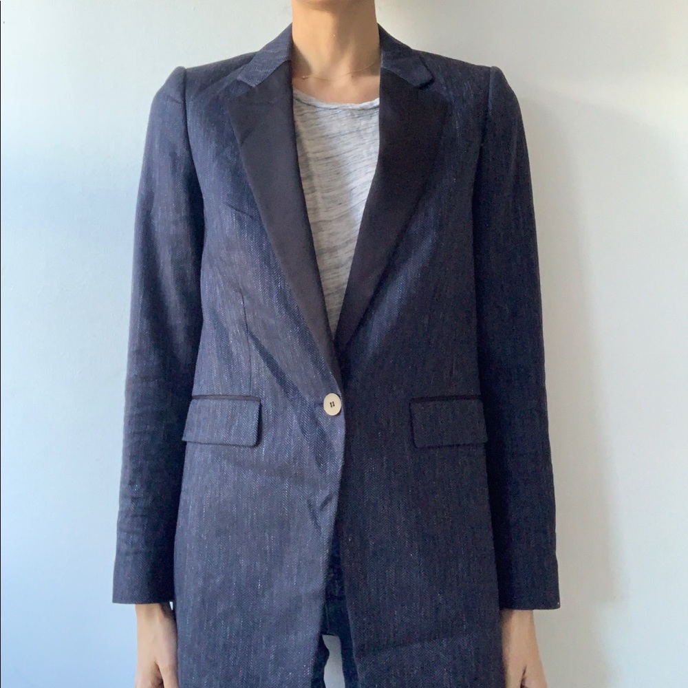 Denim blazer from Lafayette 148